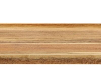 New in Plastic Wooden Serving Display Charcuteri Tray Smooth Surface 13.75 Inches