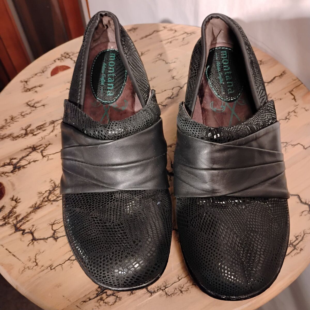 Montana Bayonne Leather Slip On Clogs Size 9.5M