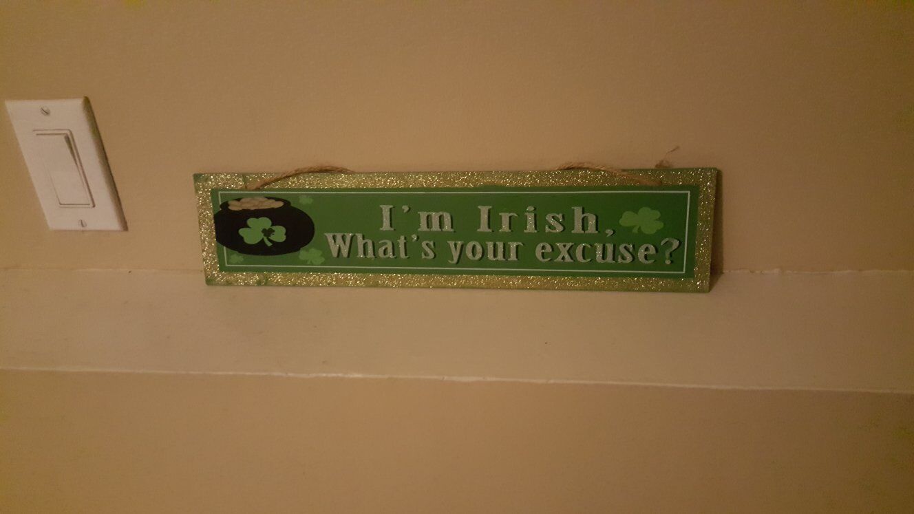 St Patrick's Day Irish Themed Wall Sign