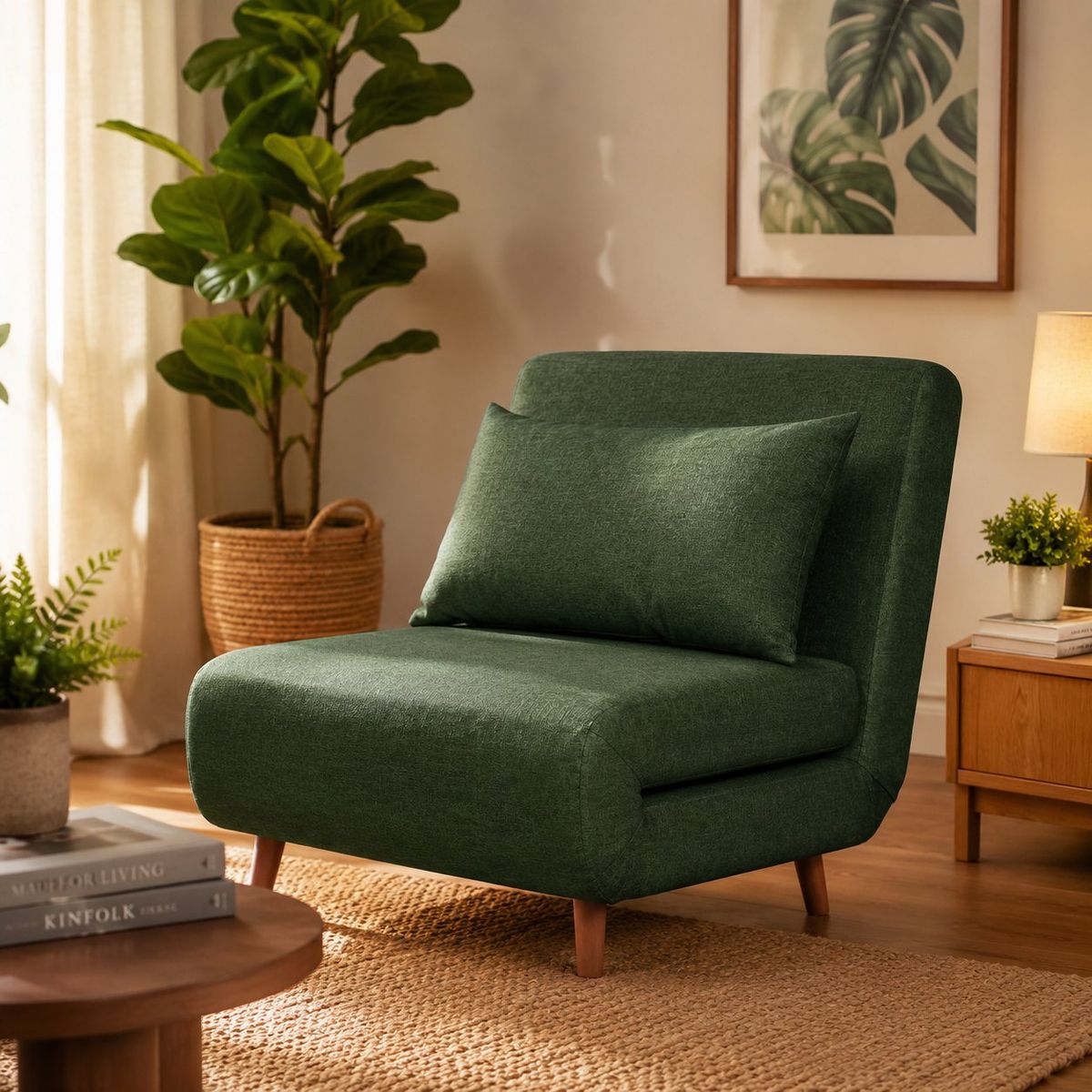 3-IN-1 CONVERTIBLE SLEEPER CHAIR BED. ARTDECO HOME TUSTIN