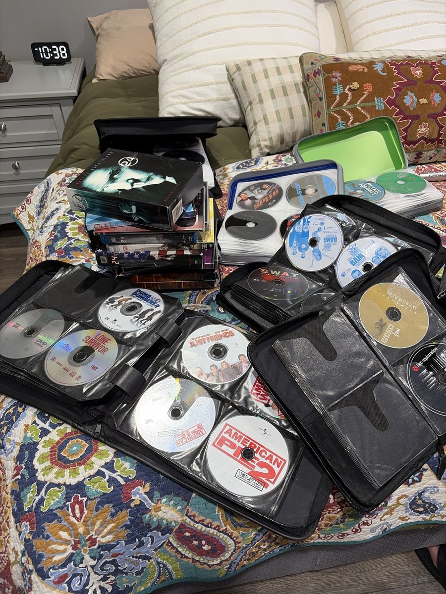 CDs and blue ray movies