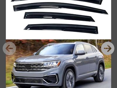 Volkswagen VW Atlas 2018-2024 Window Visors Vent Deflectors Rain Guards 4-Piece Set