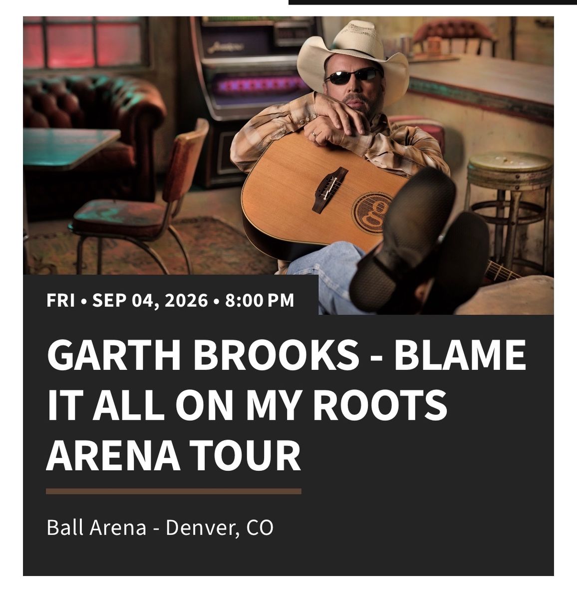 Garth Brooks Denver September 4th at Ball arena