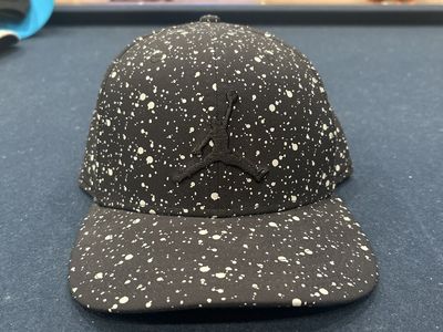 Nike Air Jordan Black & White Paint Splatter Snapback Hat