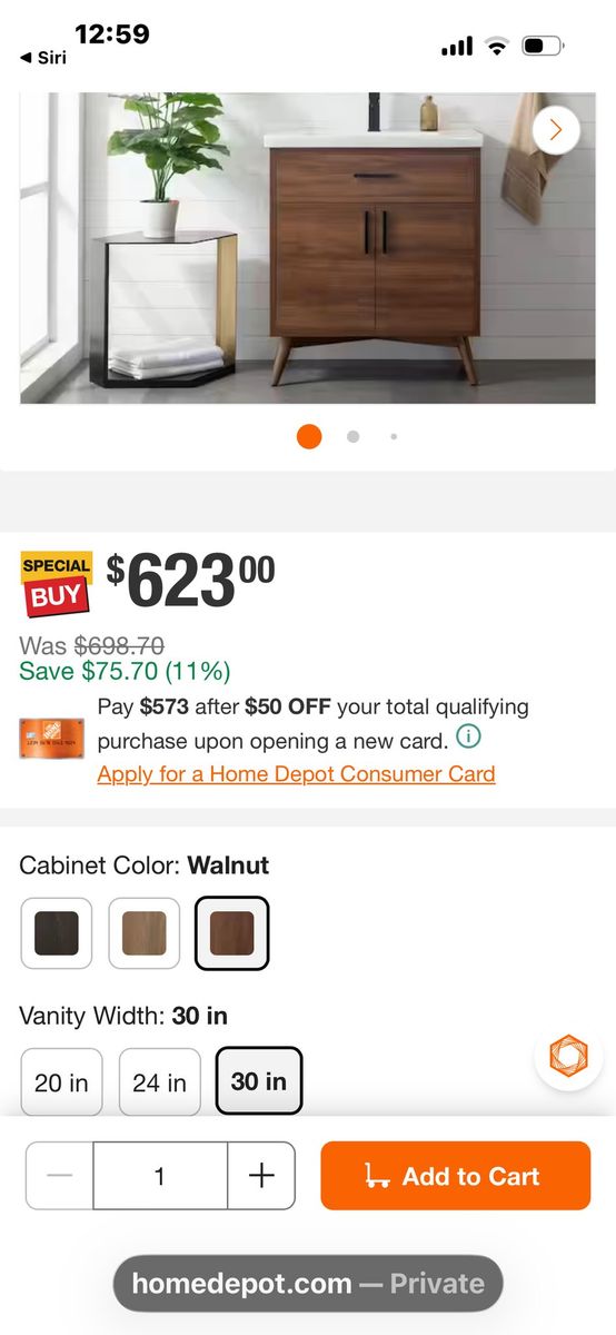 Nelson 30 Bathroom Vanity