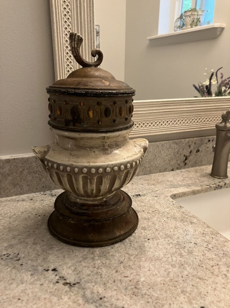 Ceramic And Metal Container