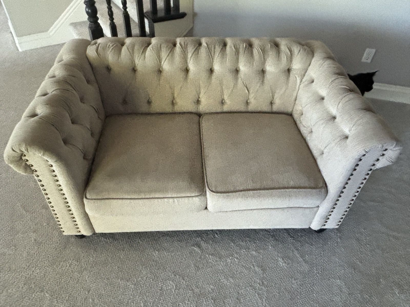 Chesterfield style loveseat