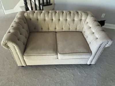 Chesterfield style loveseat