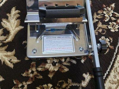 Manual Stainless Steel Meat Slicer for Home Use - Adjustable Thickness