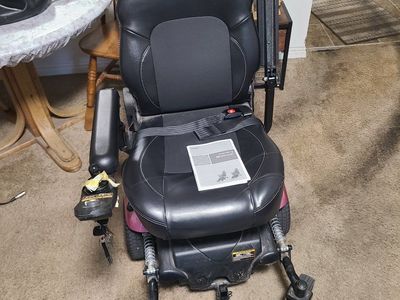 Merits Health P326A Vision Sport Compact Power Wheelchair with Seatbelt and Manual