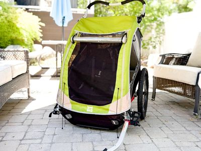 CLEAN Burley D’Lite X2 Double Kids Bike Trailer & Stroller UPGRADED