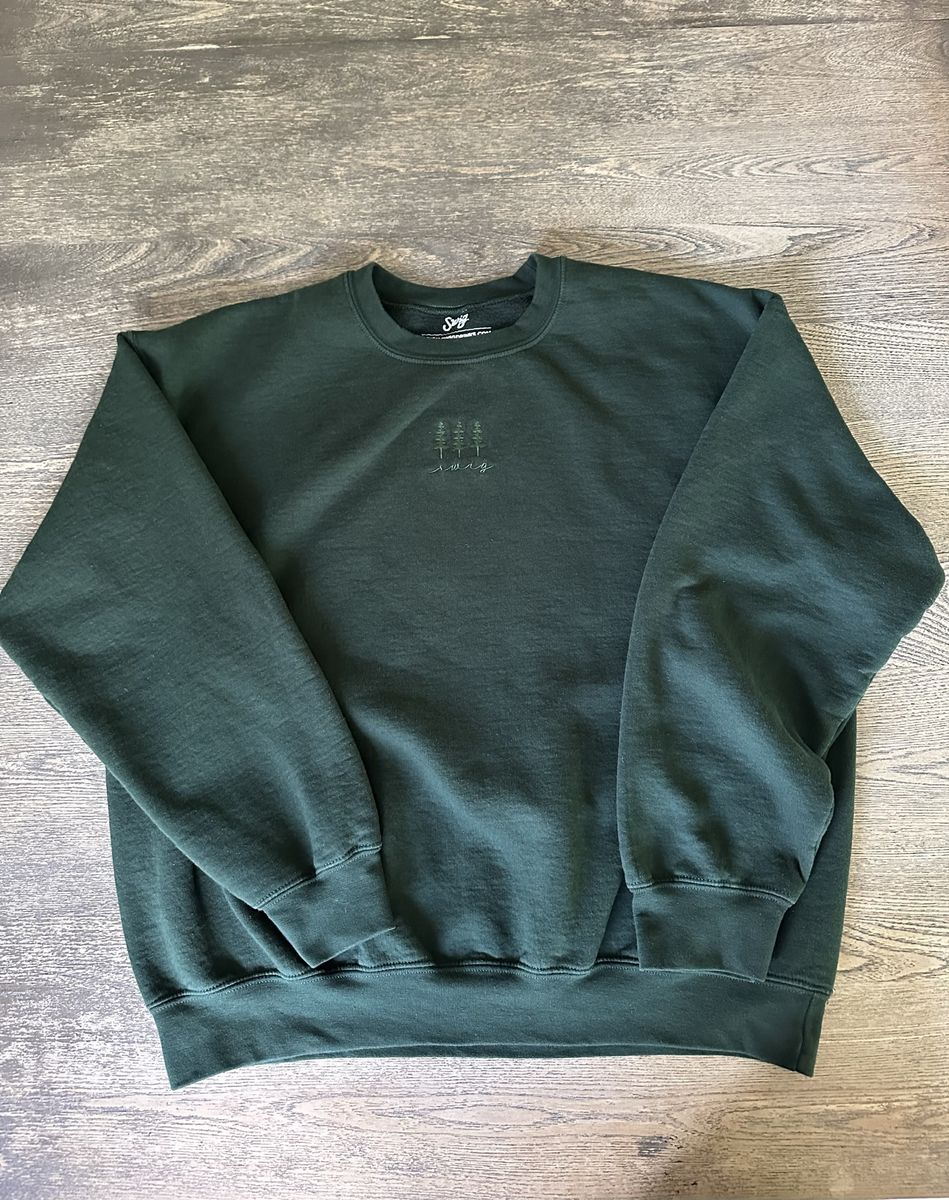 *LIMITED EDITION* Swig Embroidered Green Crewneck Sweatshirt L/XL