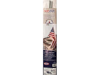 Flagpole 6 Ft. Steel with Flag Kit Sewn Nylon Flag