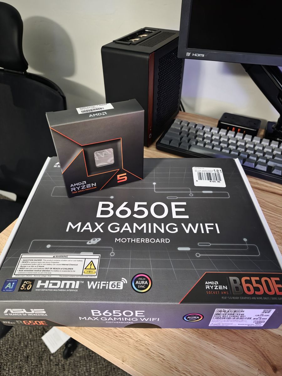 Ryzen 5 7600X CPU & Asus B650E Motherboard - New/Unopened