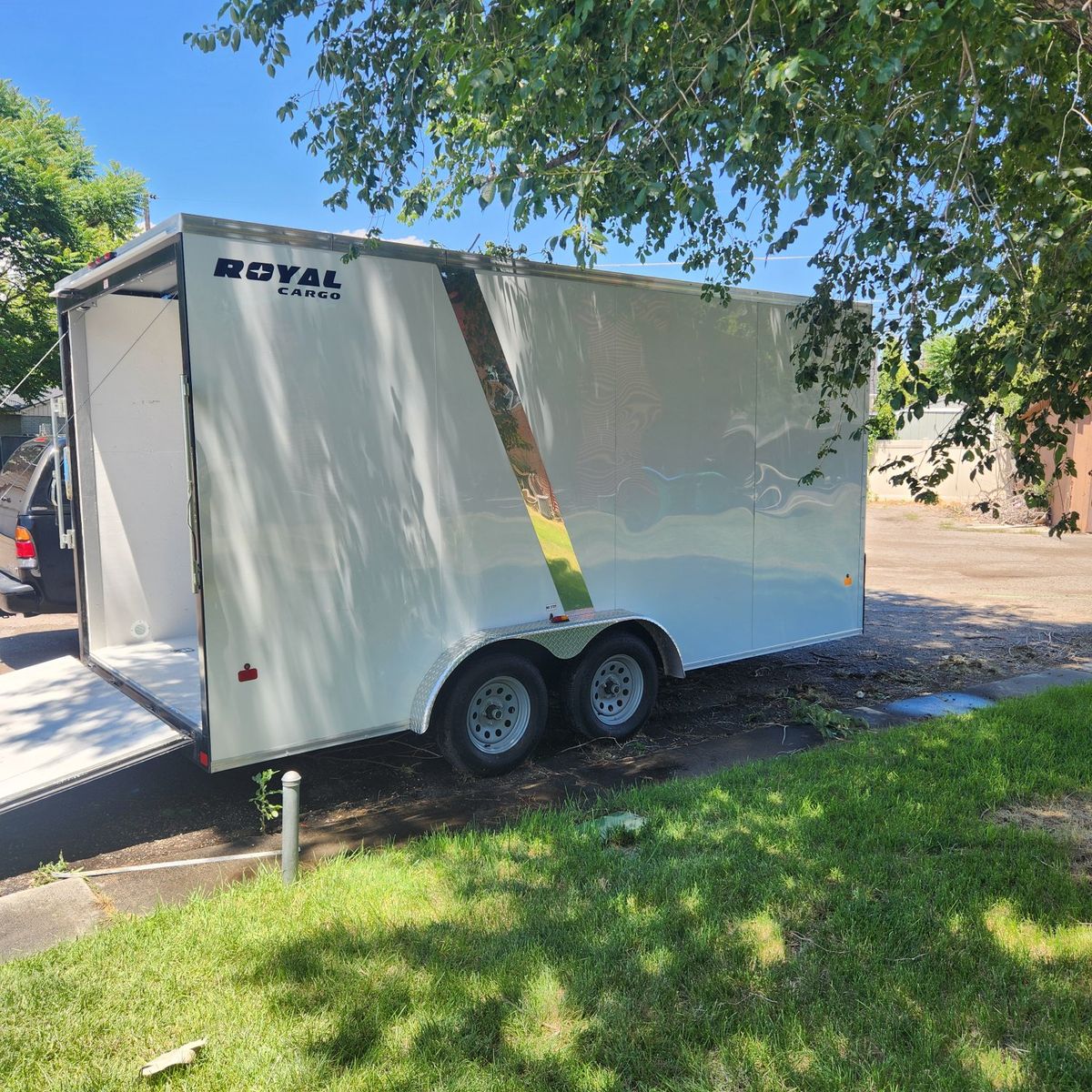 Royal Cargo Enclosed Cargo Trailer - White, Dual Axle, Excellent Condition
