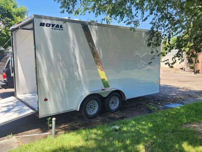 Royal Cargo Enclosed Cargo Trailer - White, Dual Axle, Excellent Condition