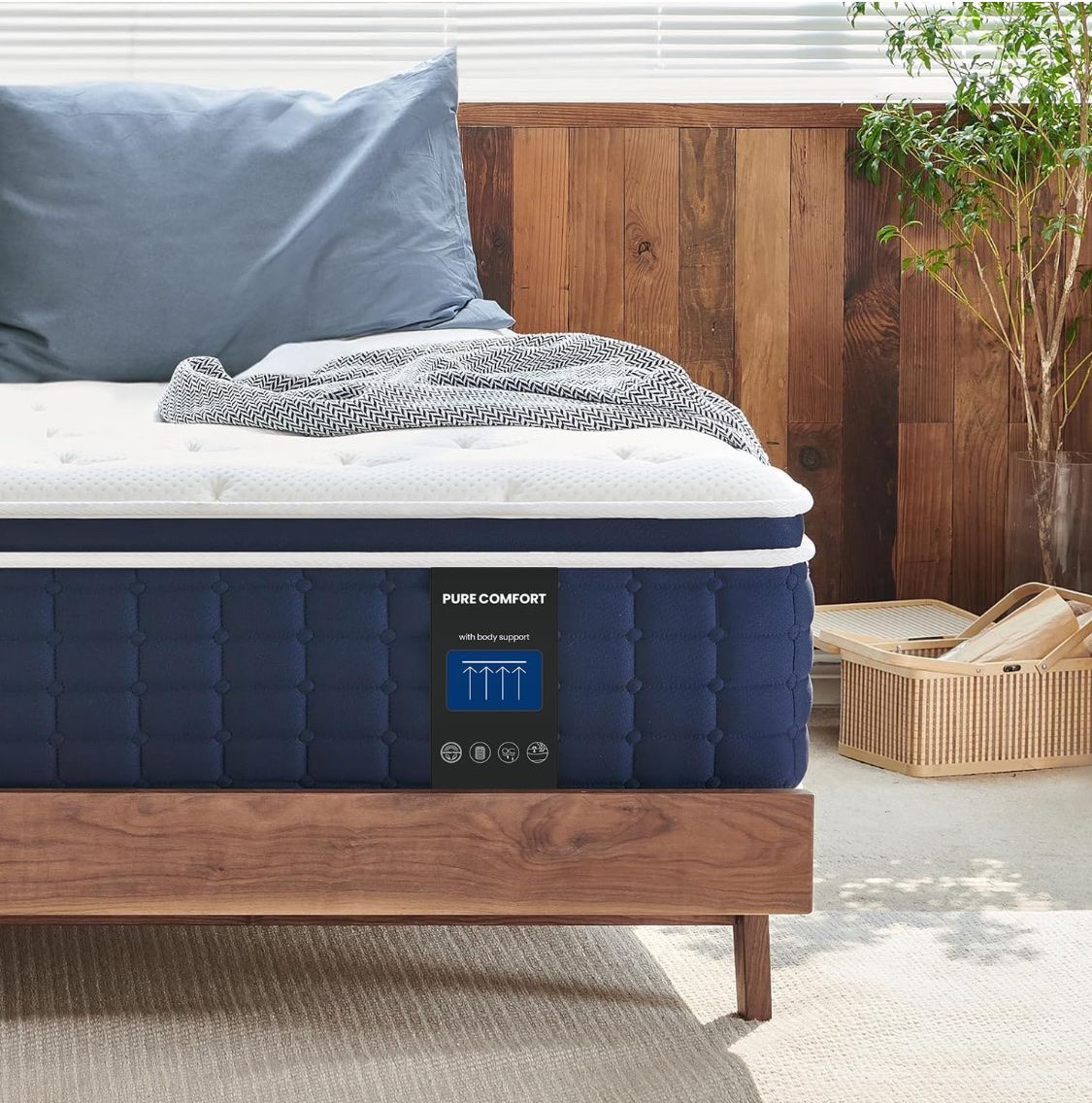 Twin Mattress 12 inch, hybrid, medium firm