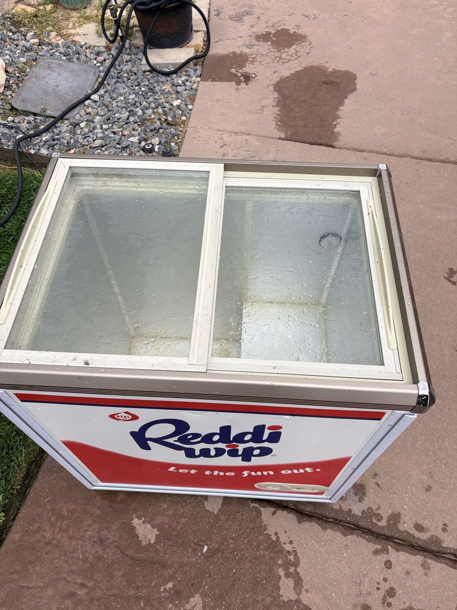 Vintage working Reddi wip ice cream cooler 