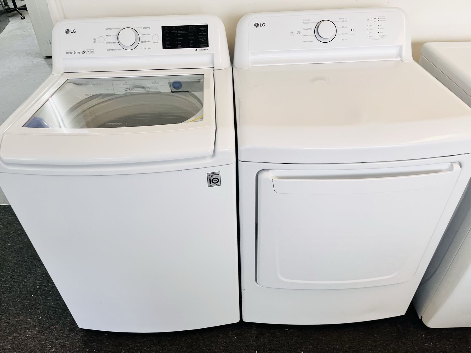 LG super capacity washer and dryer set