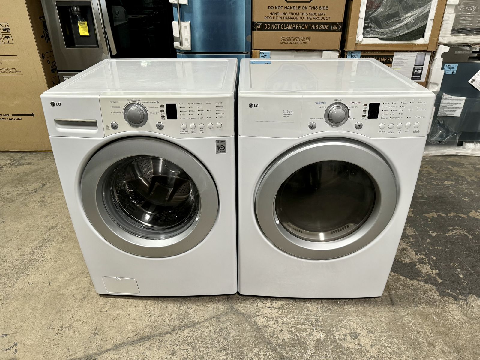 LG WASHER AND DRYER SET WITH WARRANTY