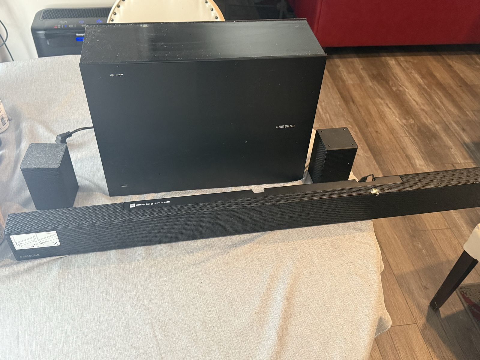 Samsung Sound Bar, Subwoofer and back speakers
