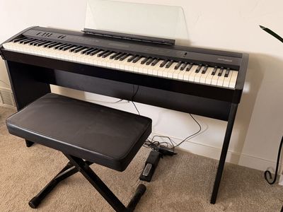 Roland FP-60X 88-Key Weighted Digital Piano — Barely Used Home Setup
