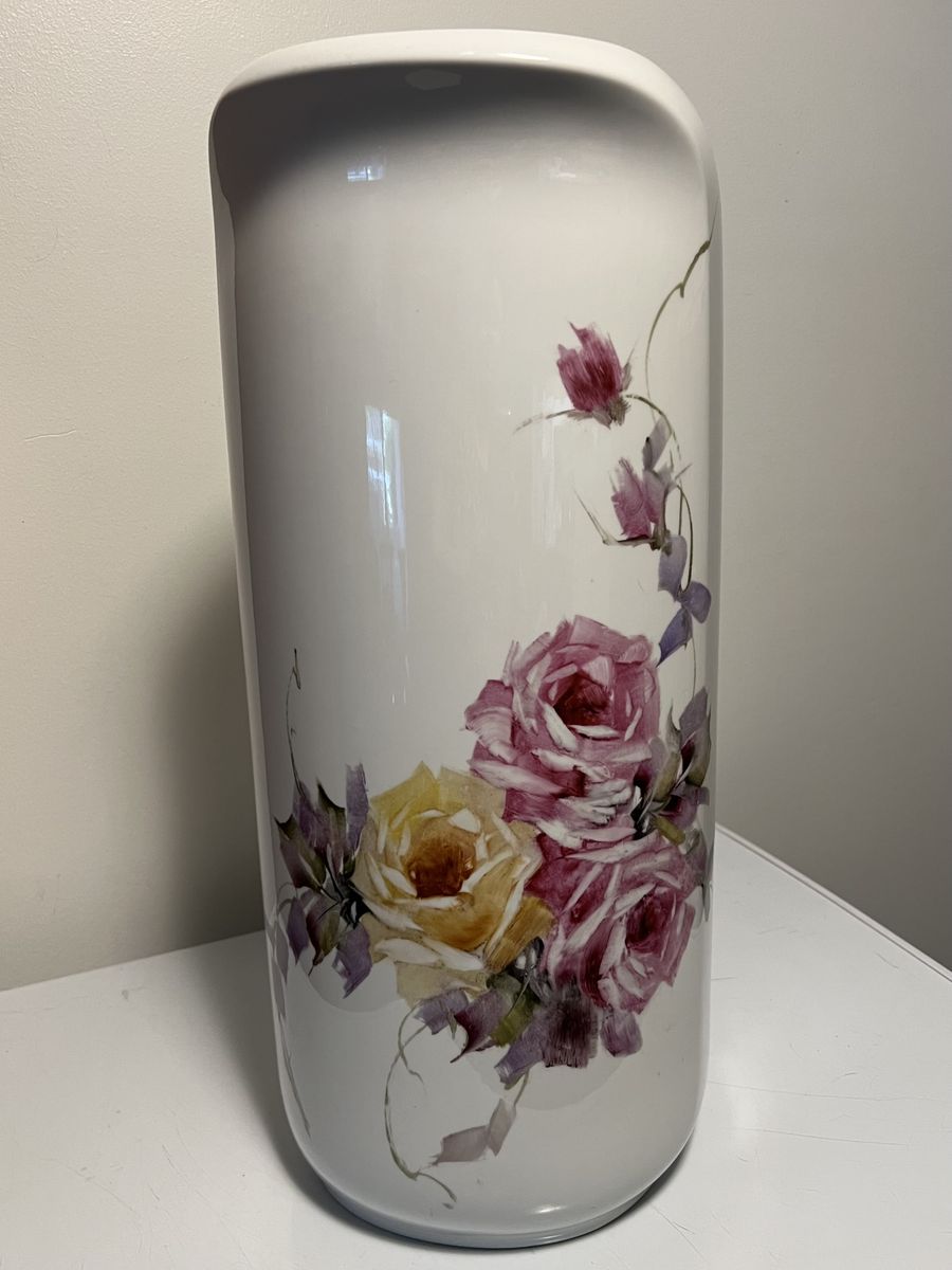 Vintage MCM Lg. Porcelain Floor Vase