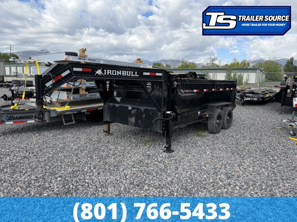 7x14 Iron Bull DTG Gooseneck Dump Trailer - 36" Sides - 14K GVWR