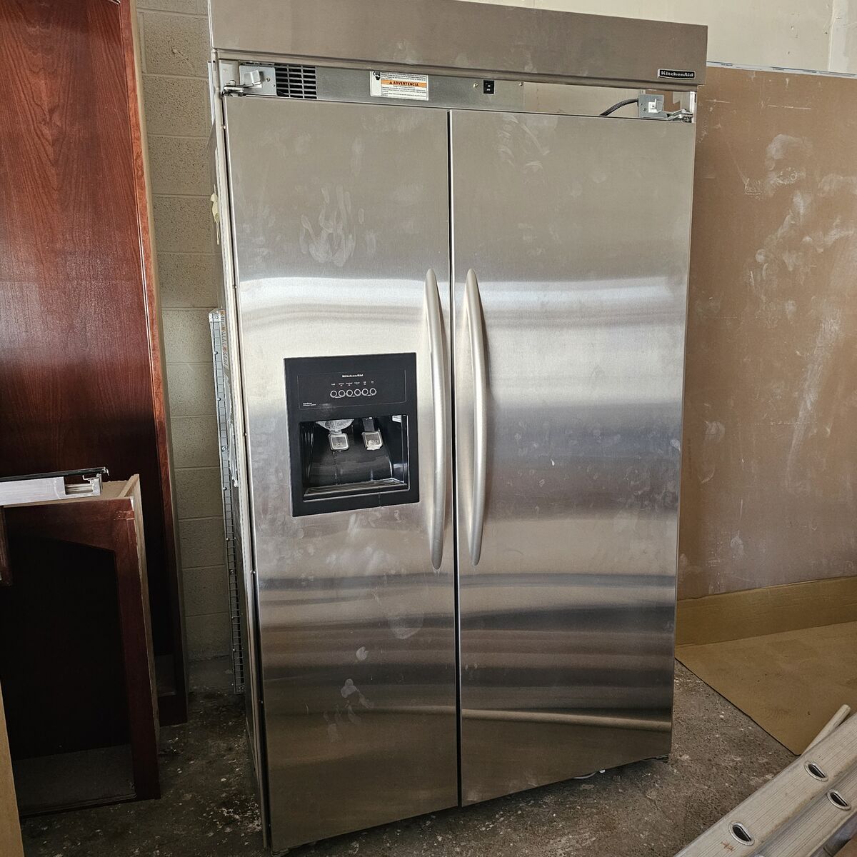 Kitchen aid commercial grade home fridge.