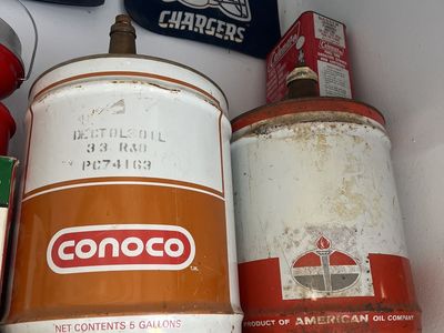 Pair Of Cool Old Gas Cans