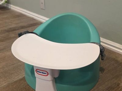 Little Tikes Teal Baby Booster Floor Seat with Tray