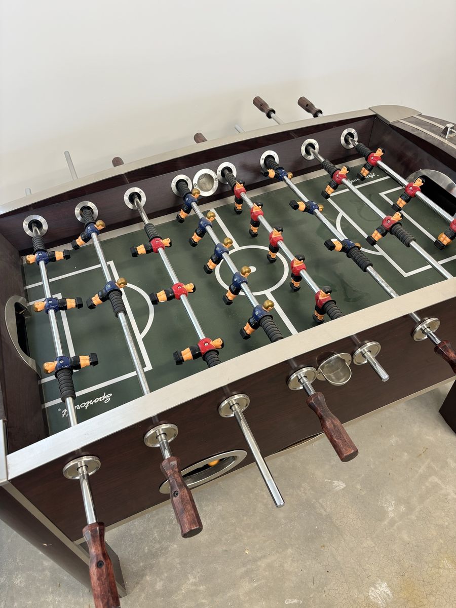 Sportcraft Foosball Table - Dark Wood Finish, Full-Size Game Room Fun