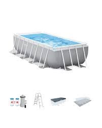Intex Premium 16ft x 8ft x 42in Prism Rectangular Above Ground Pool Set #103274