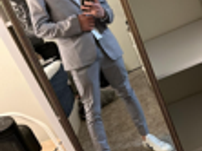 Men's wearhouse 3 piece suit light grey 36/30