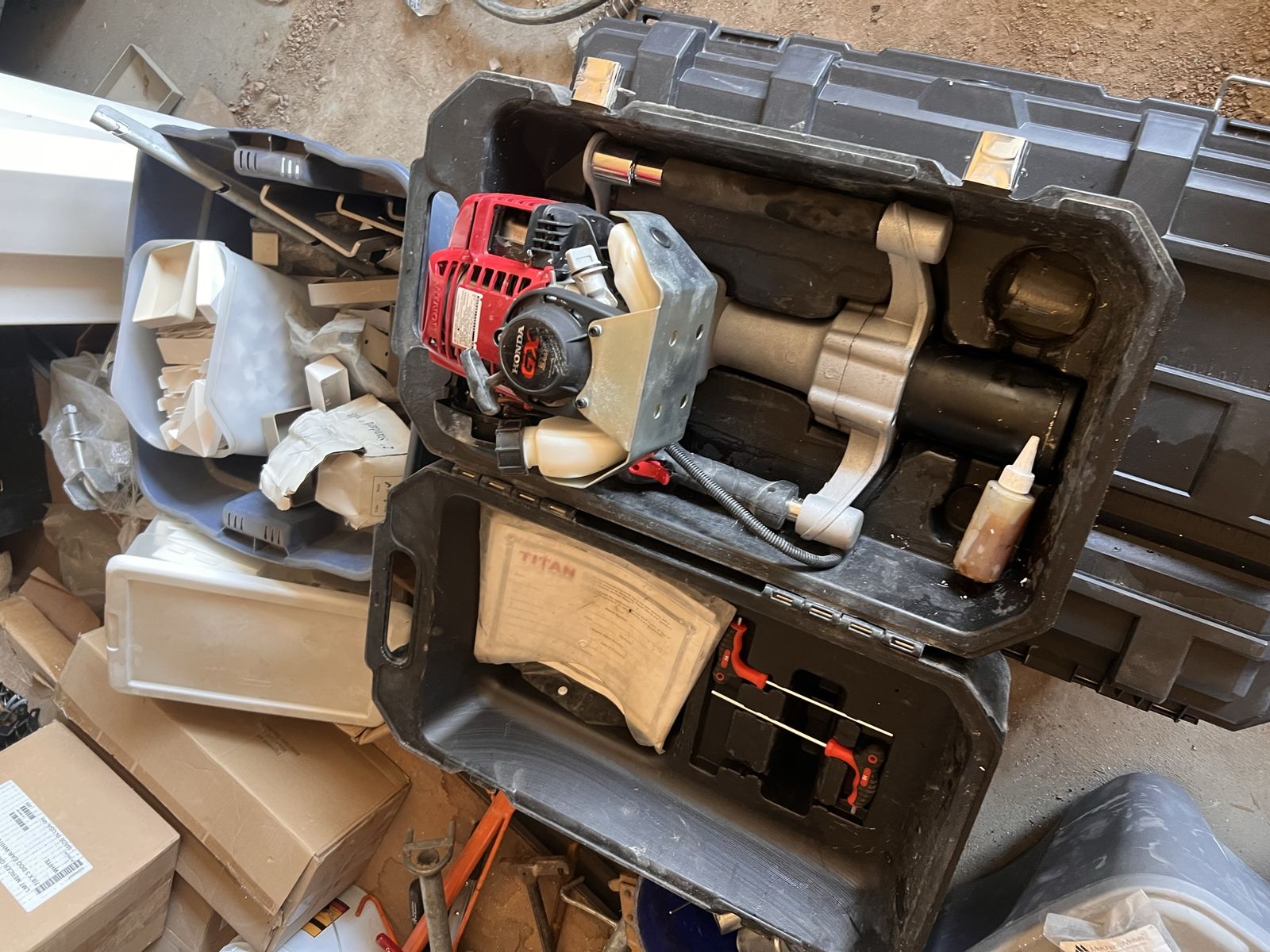 Titan Gas Powered Post Driver with Honda GX35 4-Stroke Engine & Carrying Case