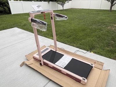 ( Brand New ) DeerRun Z10 Pro / CT09R 2-in-1 Smart Folding Treadmill w/ Incline – Pink! Fully assembled