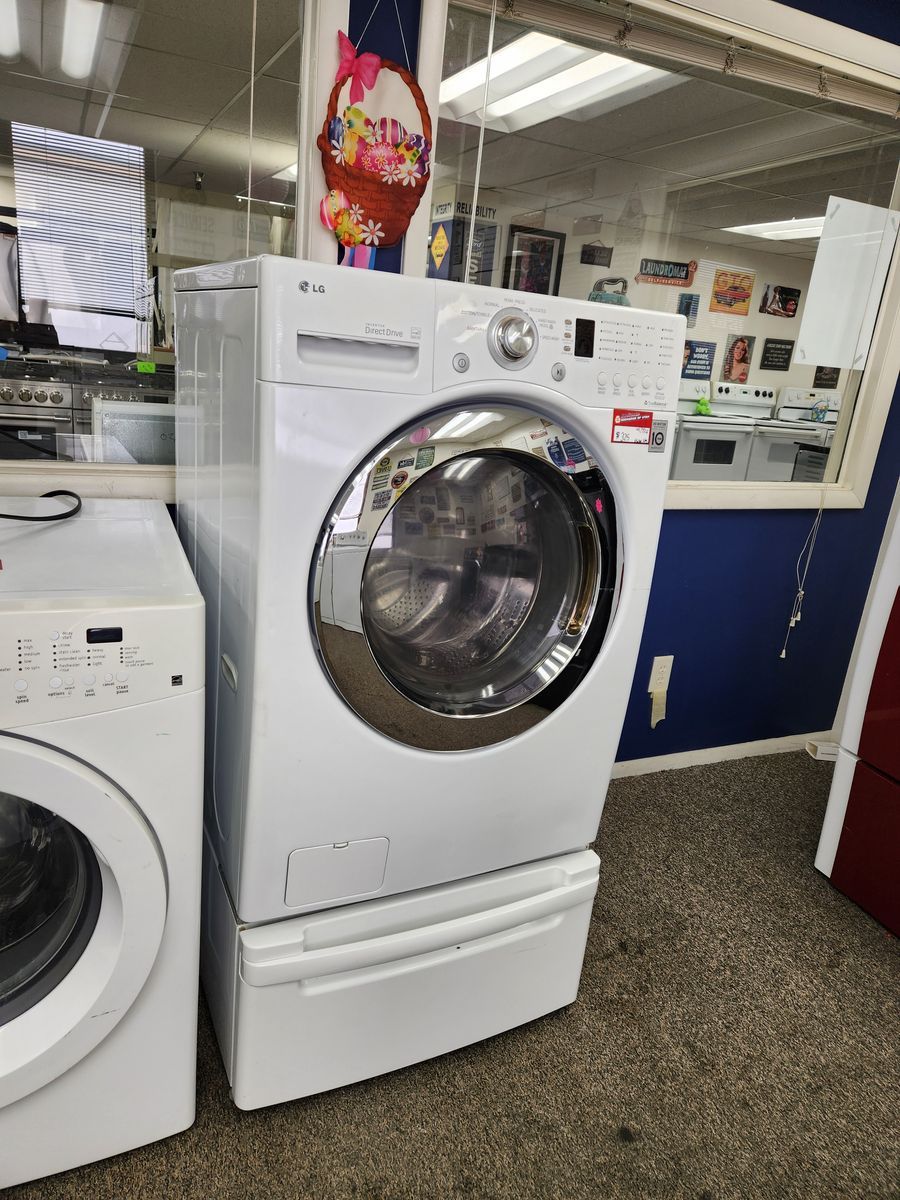 GREAT LG FRONTLOAD WASHER W-PEDESTAL! W-WARRANTY