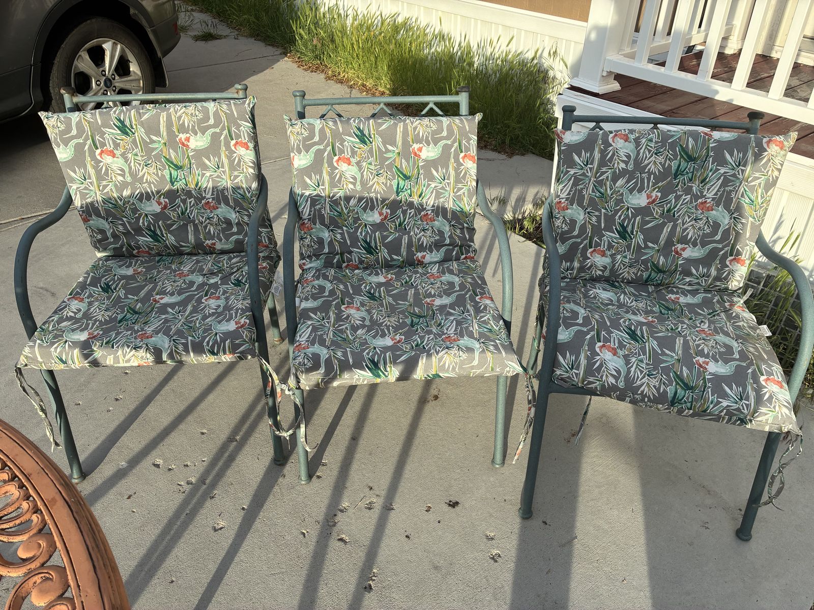 Padded patio chairs