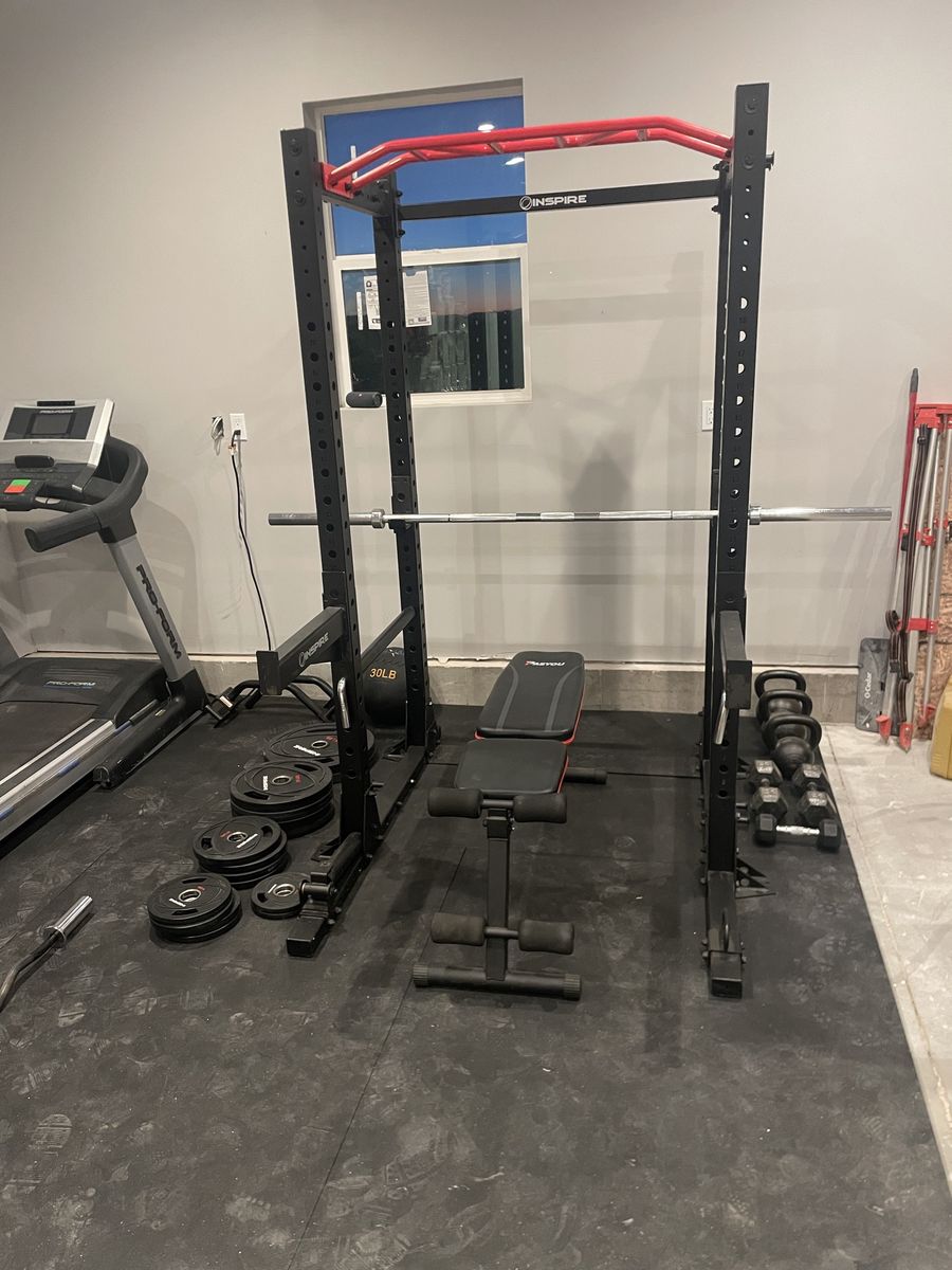 Squat Rack and Weights