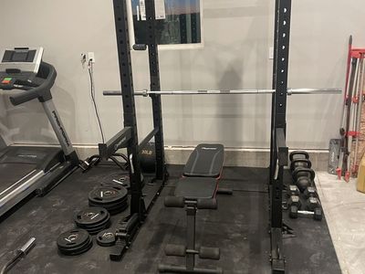 Squat Rack and Weights
