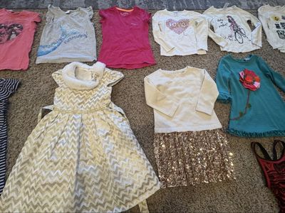 Girls Clothing Lot Assorted Tops Dresses Skirts Pants Size 7