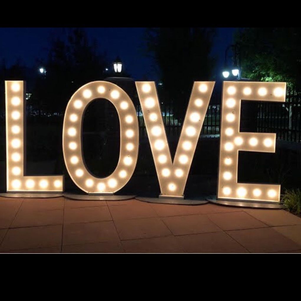6' LOVE Marquee Letters $110 Rental Price!