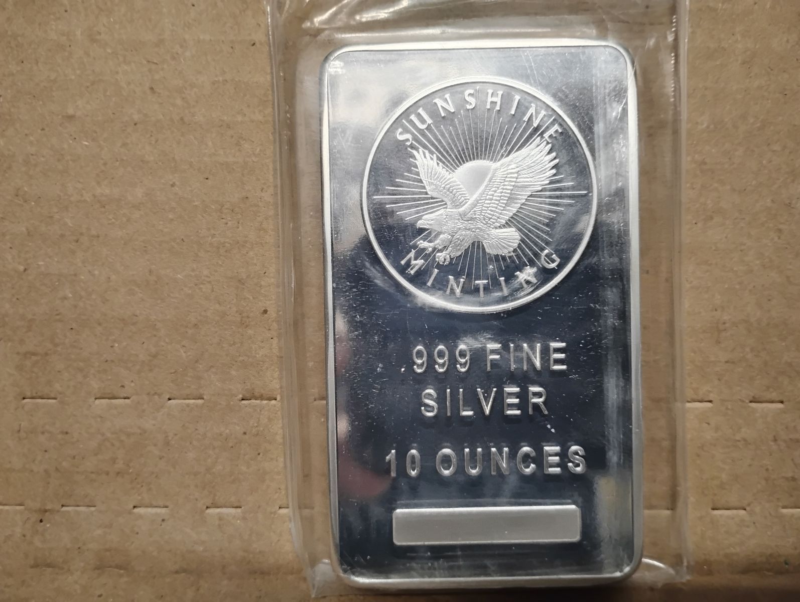 10 oz Silver Bar Sunshine Mint .999 Fine Silver Bullion