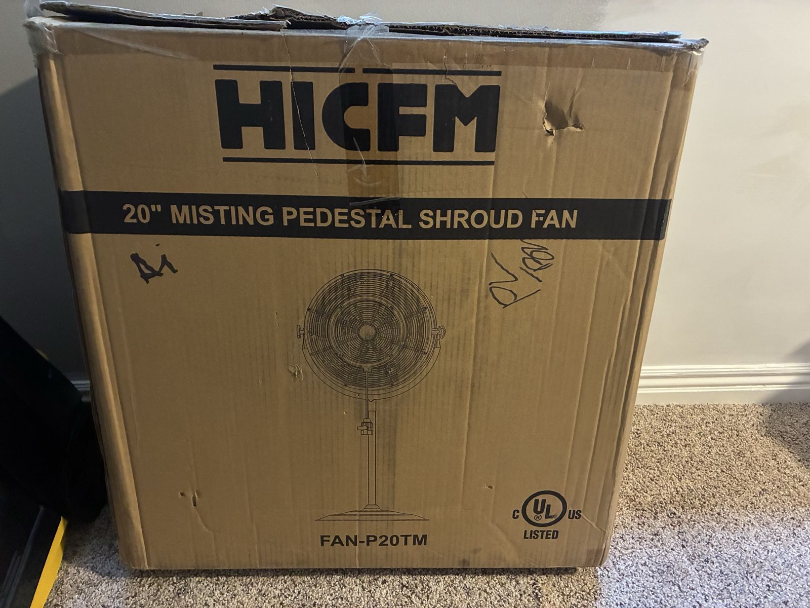 20 inch misting fan outdoors