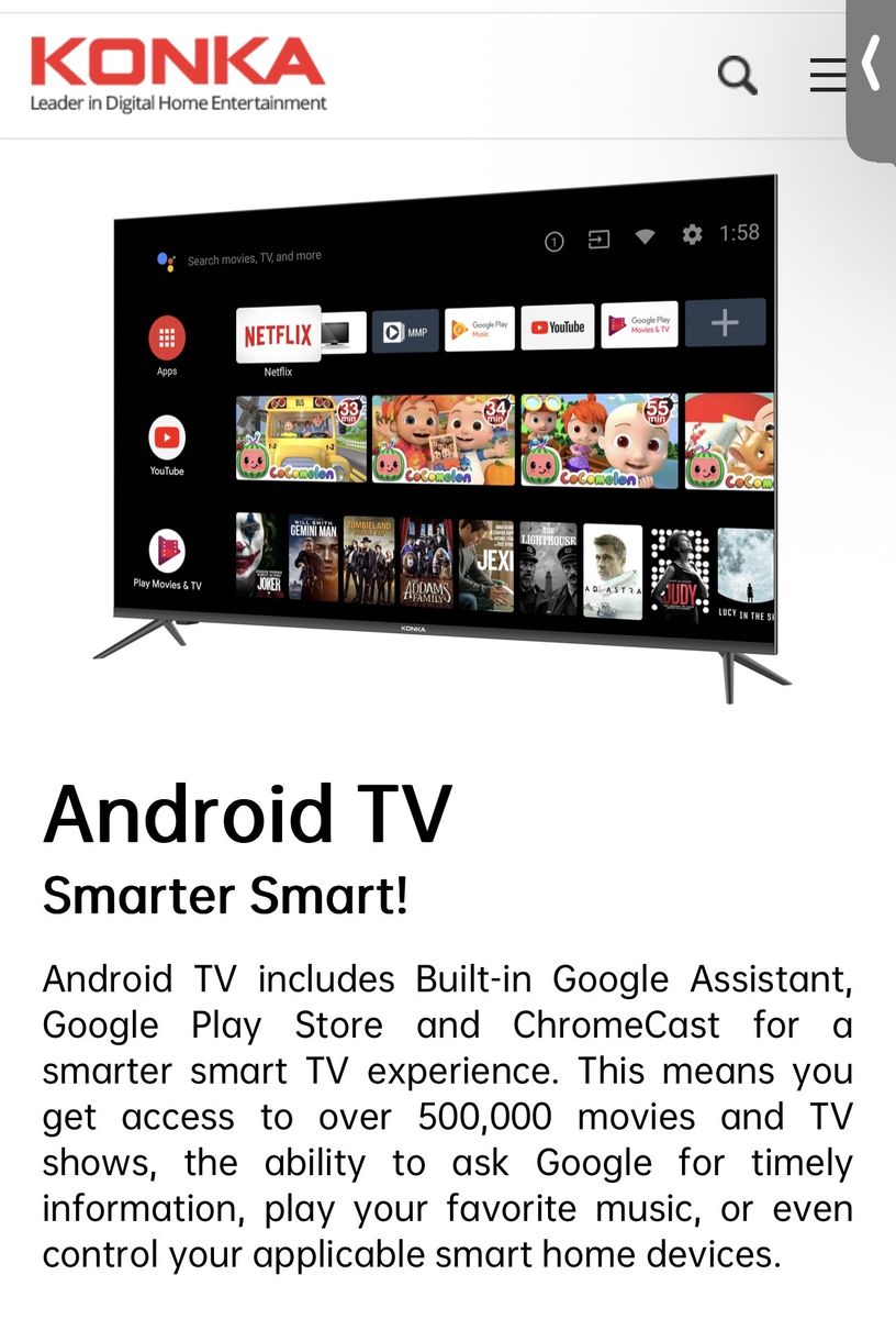 Smart 32 Class Android TV 32H31A