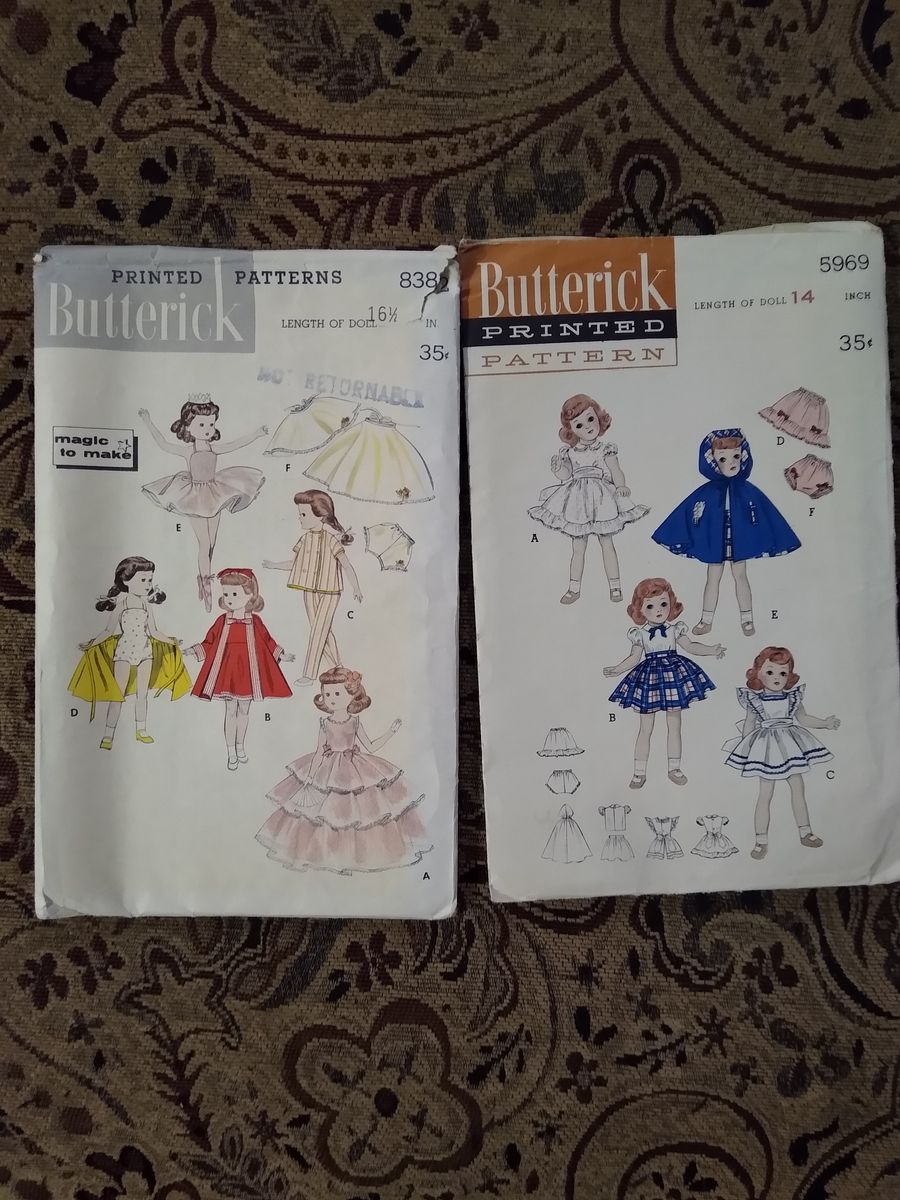 Doll Clothing Sewing Patterns - Vintage