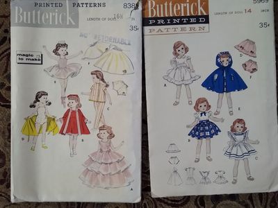 Doll Clothing Sewing Patterns - Vintage
