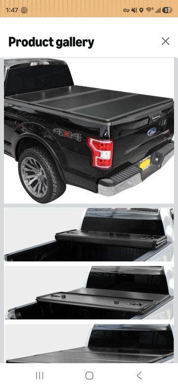 Tutul Hard Shell Folding Tonneau Cover for Ford F-150 (5.5 ft bed) - Easy Install, Manual Latching