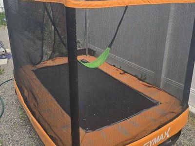 Gymax trampoline with swing