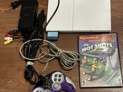 Sony PlayStation 2 PS2 Slim White Console BUNDLE